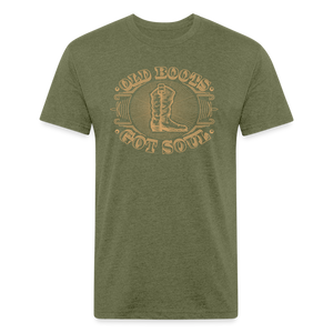 Old Boots Got Soul T-Shirt - heather military green