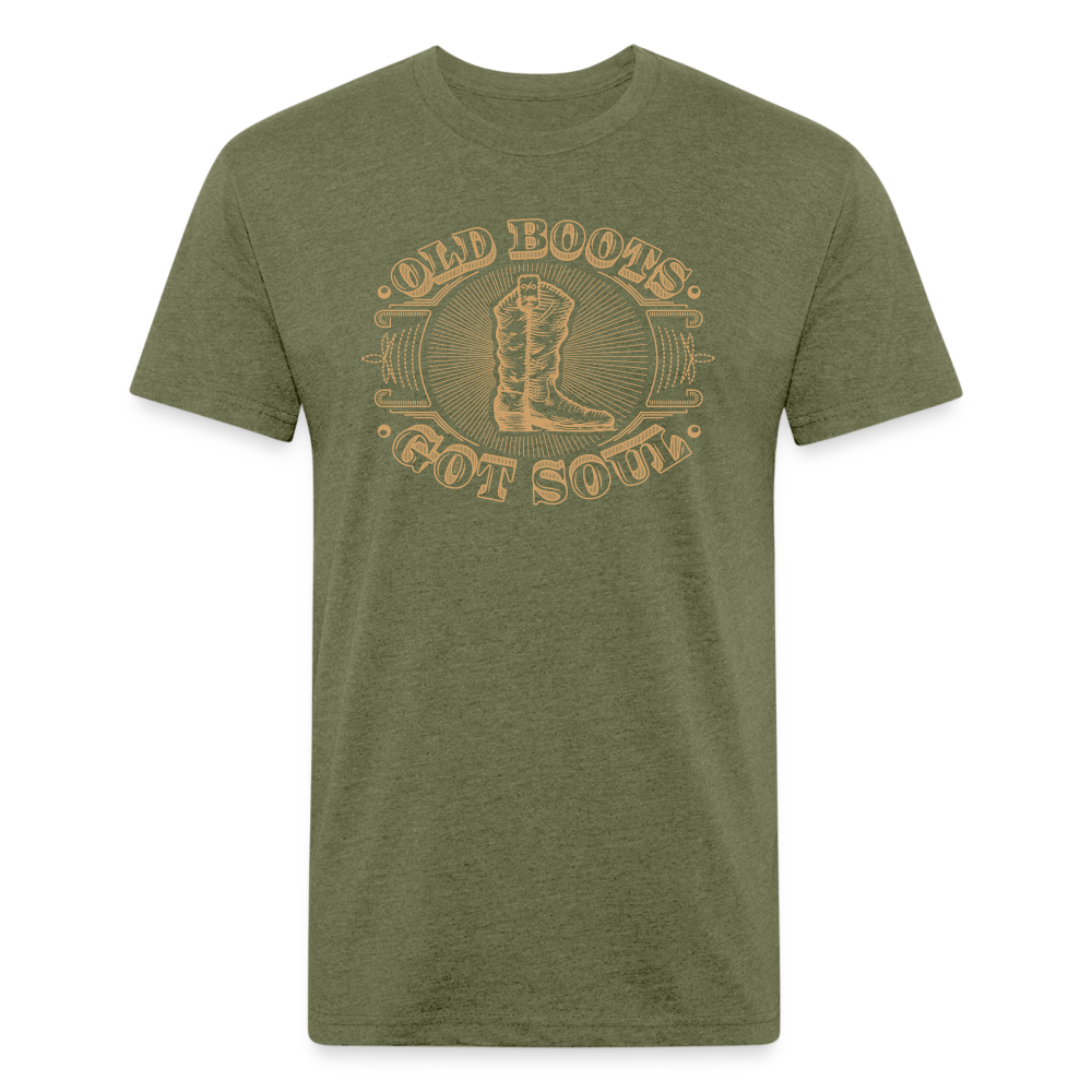 Old Boots Got Soul T-Shirt - heather military green